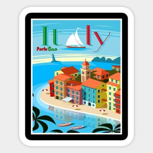 Portofino an Italian Travel and Tourism Resort Advertising Print Sticker